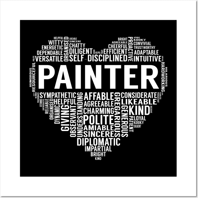 Painter Heart Wall Art by LotusTee